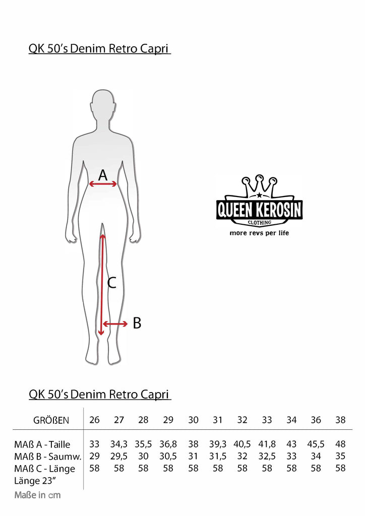Queen Kerosin High Waist Capri Jeanshose Wochenangebot