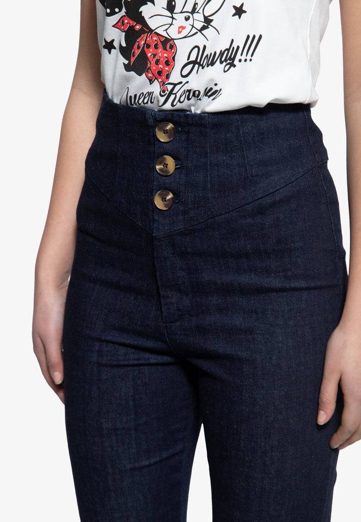 Queen Kerosin High Waist Jeanshose Begrenzte Freigabe