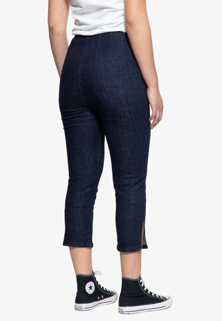 Queen Kerosin High Waist Capri Jeanshose Letzte 3 Tage