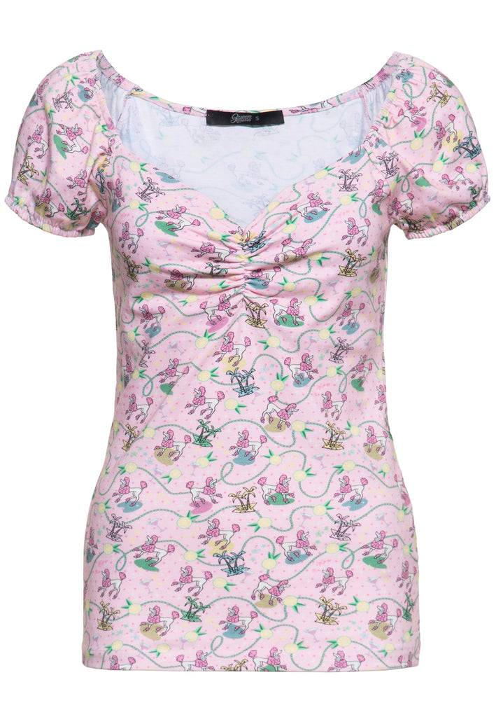 Queen Kerosin T-Shirt «Poodle» Super Rabatt