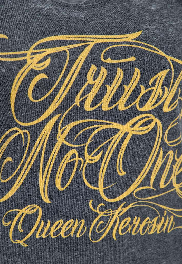 Queen Kerosin T-Shirt Enzyme Wash «Trust No One» Black Friday Preise