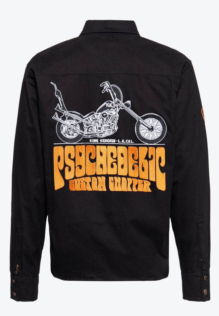 Queen Kerosin Funktionshemd «K.K. Adventure Gear - Psychedelic Custom Chopper» Fabrikverkauf