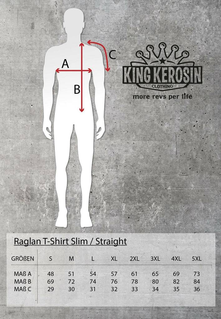Queen Kerosin Longsleeve mit gestreiften Ärmeln und Stickerei im Rücken «Tough as Nails» Meist gekauft