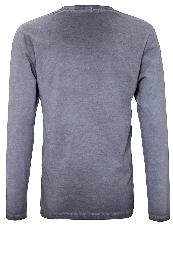 Queen Kerosin Longsleeve Shirt mit Prints und Oilwash-Effekten «Death Dealer» Versandkostenfrei