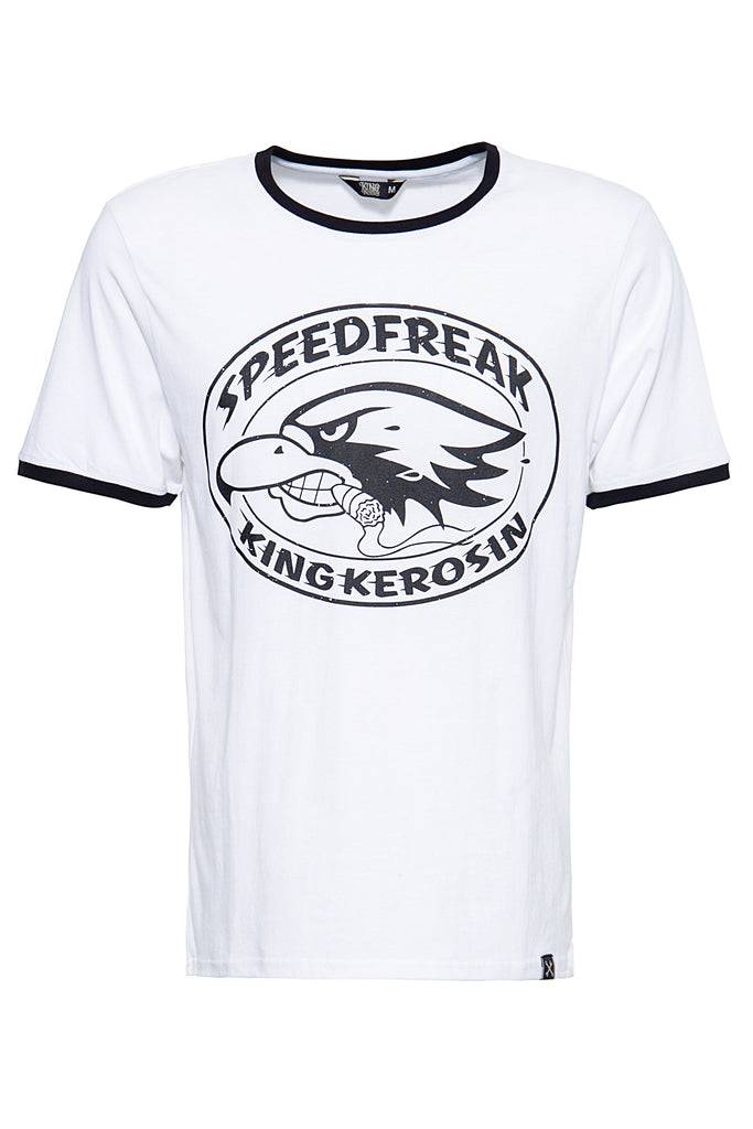 Queen Kerosin T-Shirt in angesagter Ringer-Optik «Speedfreak» Flash Sale