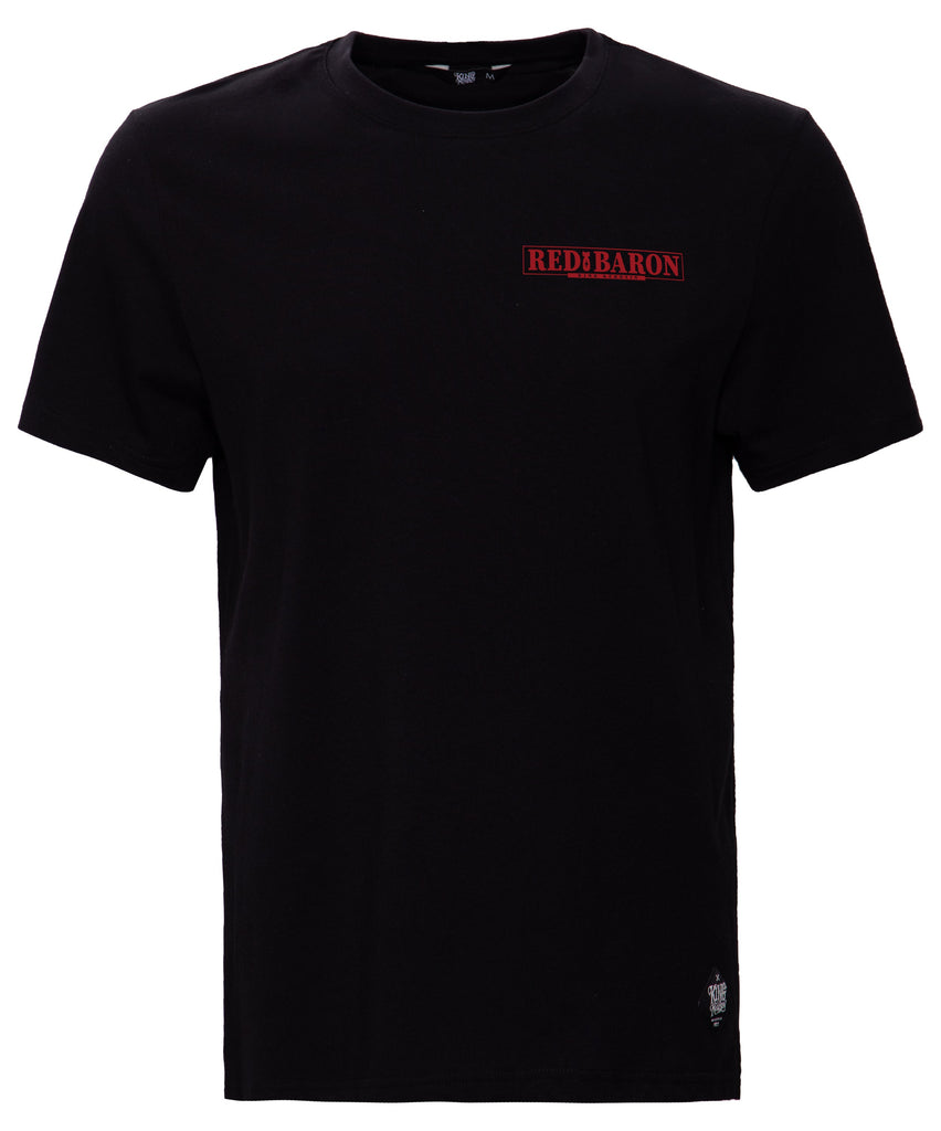 Queen Kerosin Shirt im Retro Style mit Back Print «Red Baron» Online Shopping