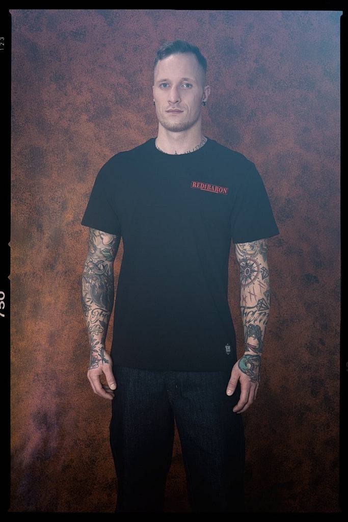 Queen Kerosin Shirt im Retro Style mit Back Print «Red Baron» Online Shopping