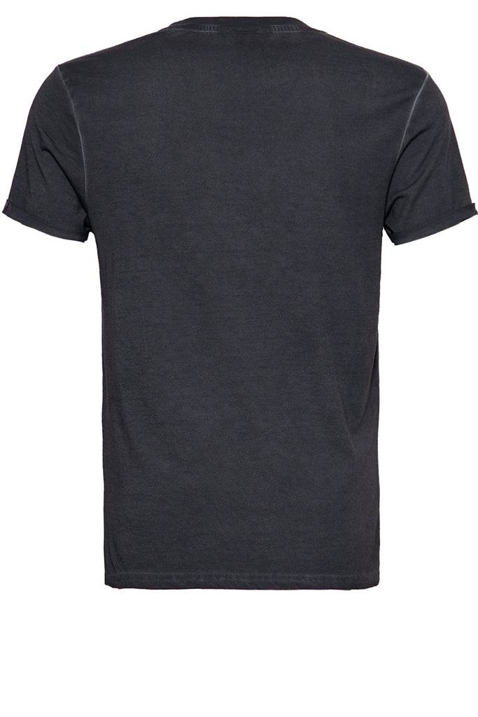 Queen Kerosin Oil Washed Print T-Shirt im Used Look «Race till die» Saisonschlussverkauf