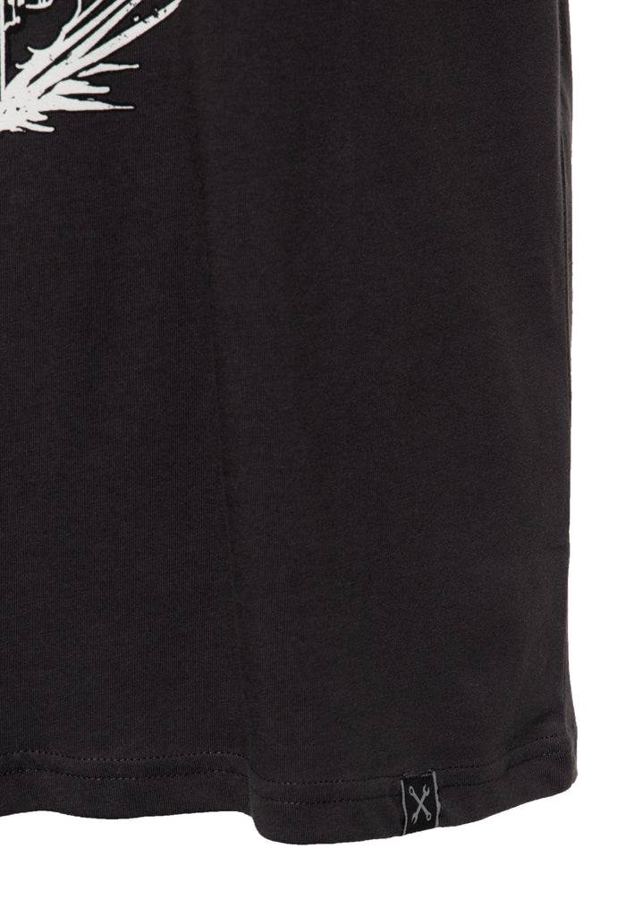 Queen Kerosin Basic T-Shirt aus Baumwolle mit Print «Viva la rebelion» Black Friday