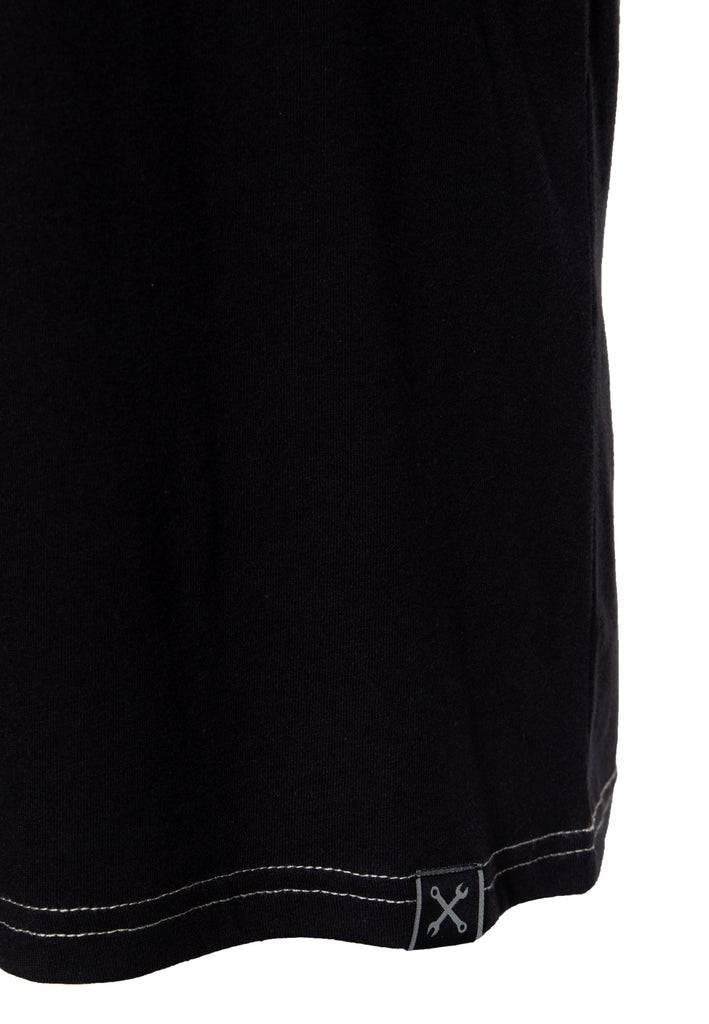 Queen Kerosin T-Shirt mit Print und farbigen Absteppungen «Chopper Sh*t» Weihnachtsangebot