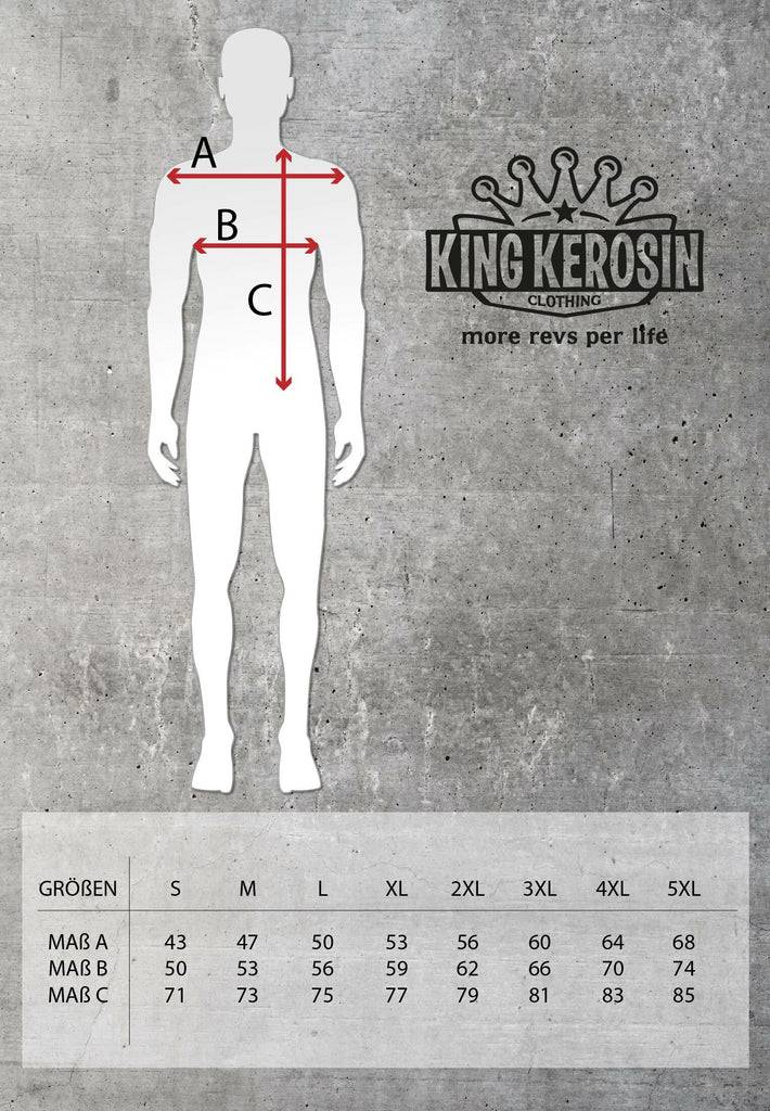 Queen Kerosin T-Shirt mit Print und farbigen Absteppungen «Chopper Sh*t» Weihnachtsangebot