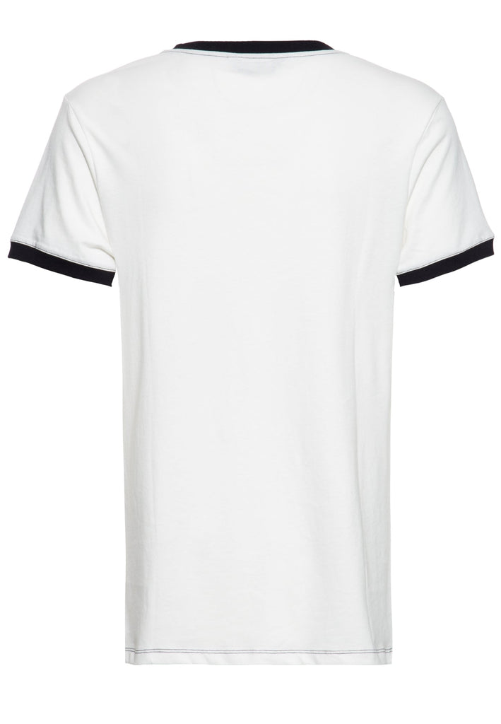 Queen Kerosin Kontrast T-Shirt «California Bitchin» Valentinstagsangebot