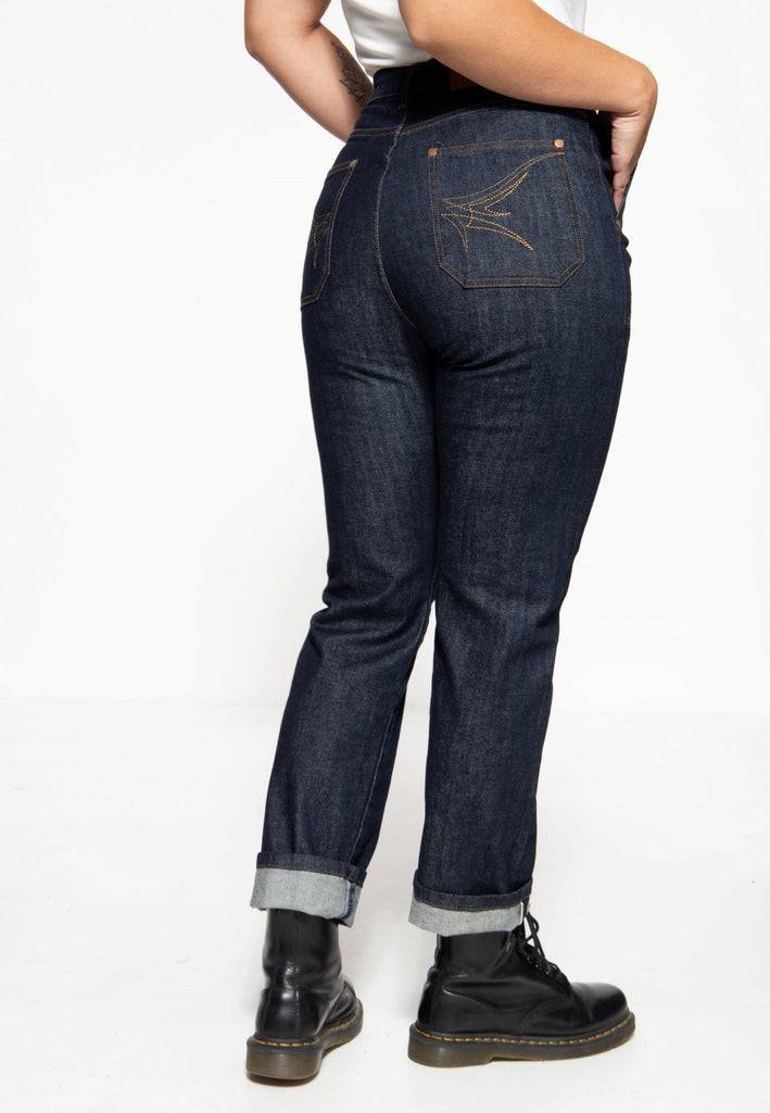 Queen Kerosin 50´s Vintage Jeans Top Angebot