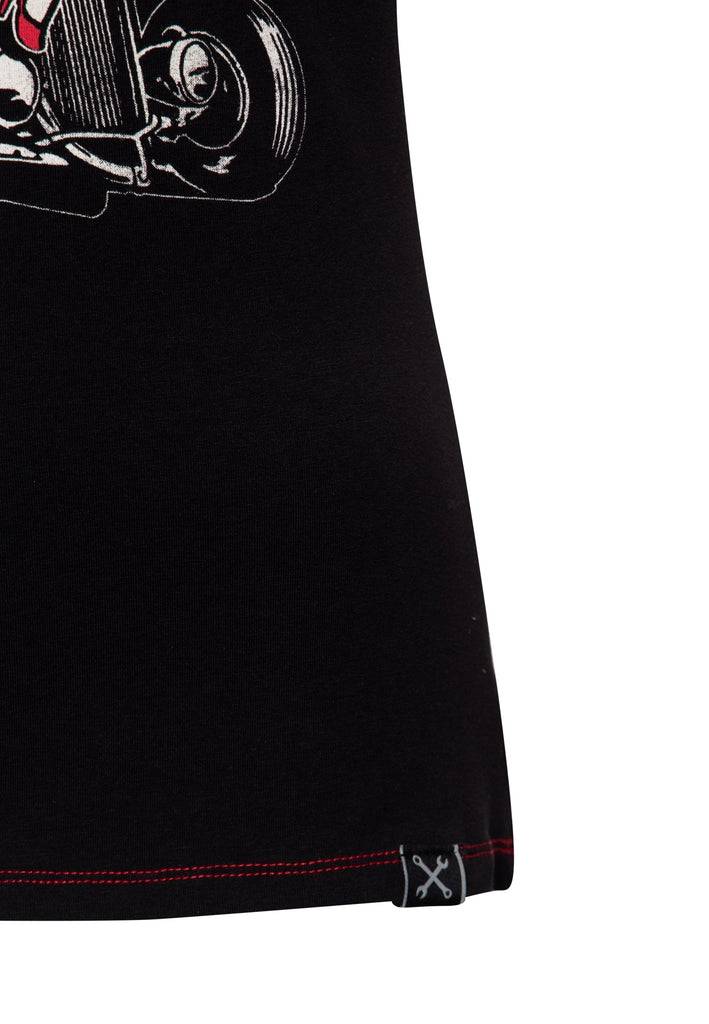 Queen Kerosin Vintage Contrast T-Shirt «East Side Babe» Riesige Ersparnisse