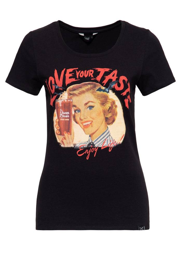 Queen Kerosin Slim Fit T-Shirt «Blood» Super Sparpreis