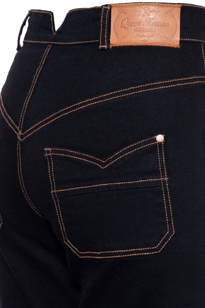 Queen Kerosin Vintage High Waist Jeans mit geradem Bein «Melly» Riesige Rabatte