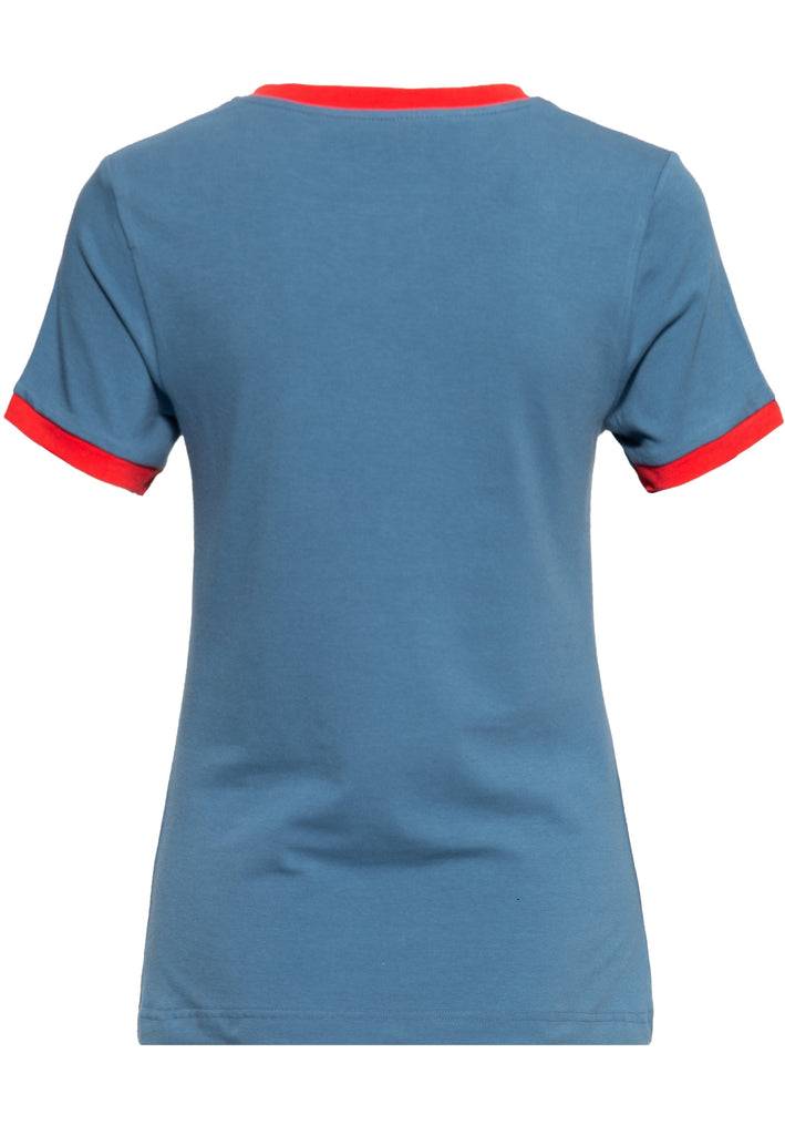 Queen Kerosin Vintage Contrast T-Shirt «Queen of the Road» 50% Rabatt mit kostenlosem Versand