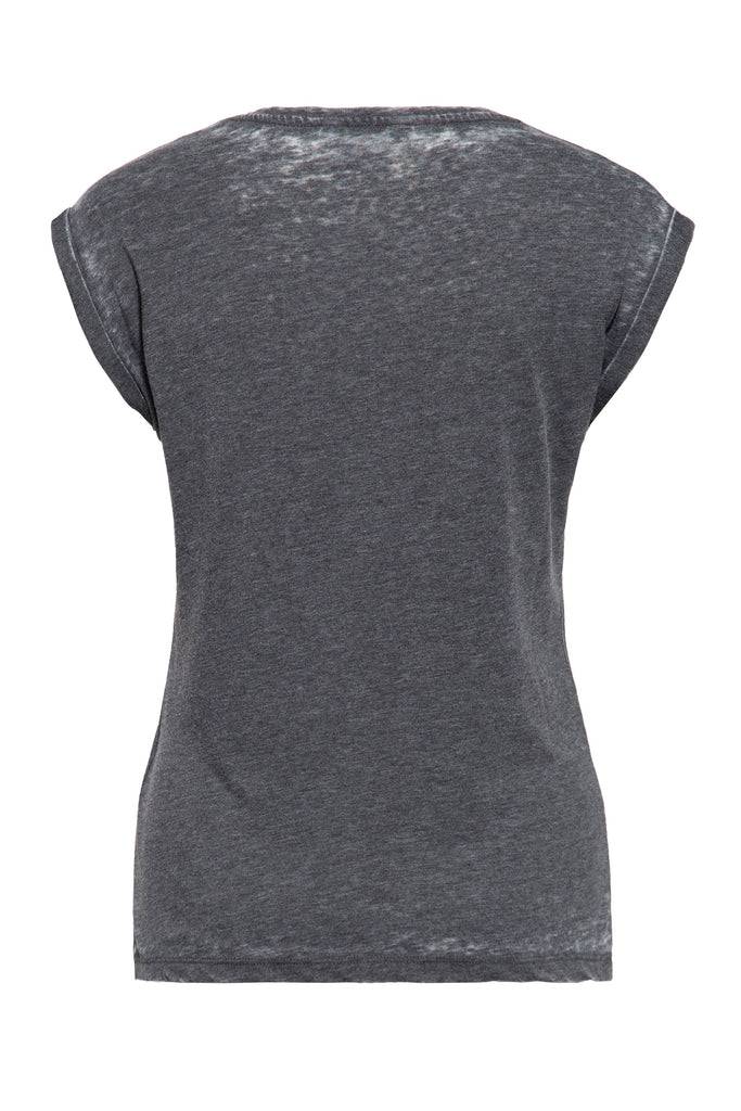 Queen Kerosin Sleveless Enzymewash Shirt «Snake Girl» Begrenzt auf 3 Tage
