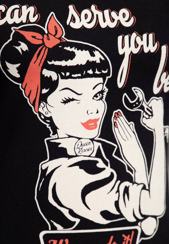 Queen Kerosin T-Shirt «I can serve you best» zollfrei