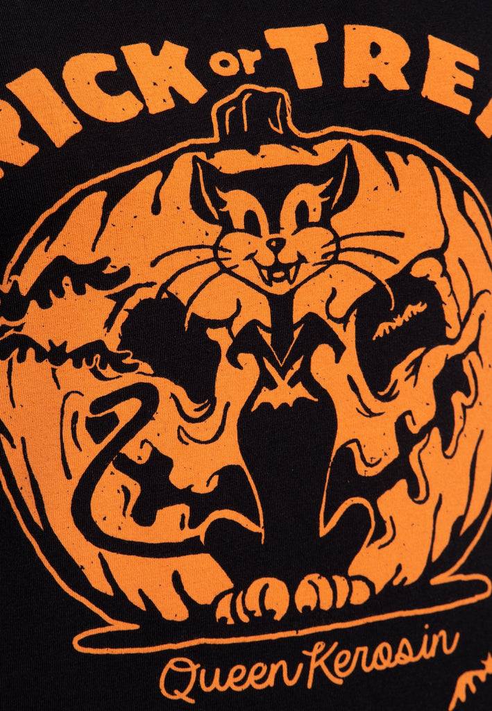 Queen Kerosin Print T-Shirt «Trick or Treat» Rabatte dieses Monats
