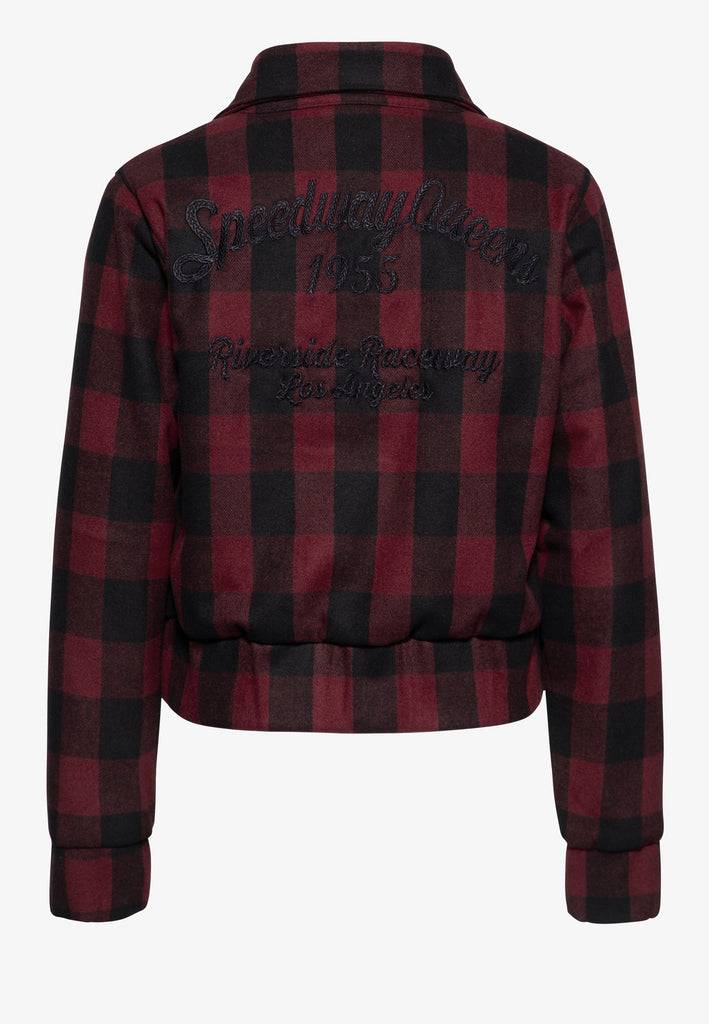 Queen Kerosin Wolljacke mit Karo-Muster Verkauf