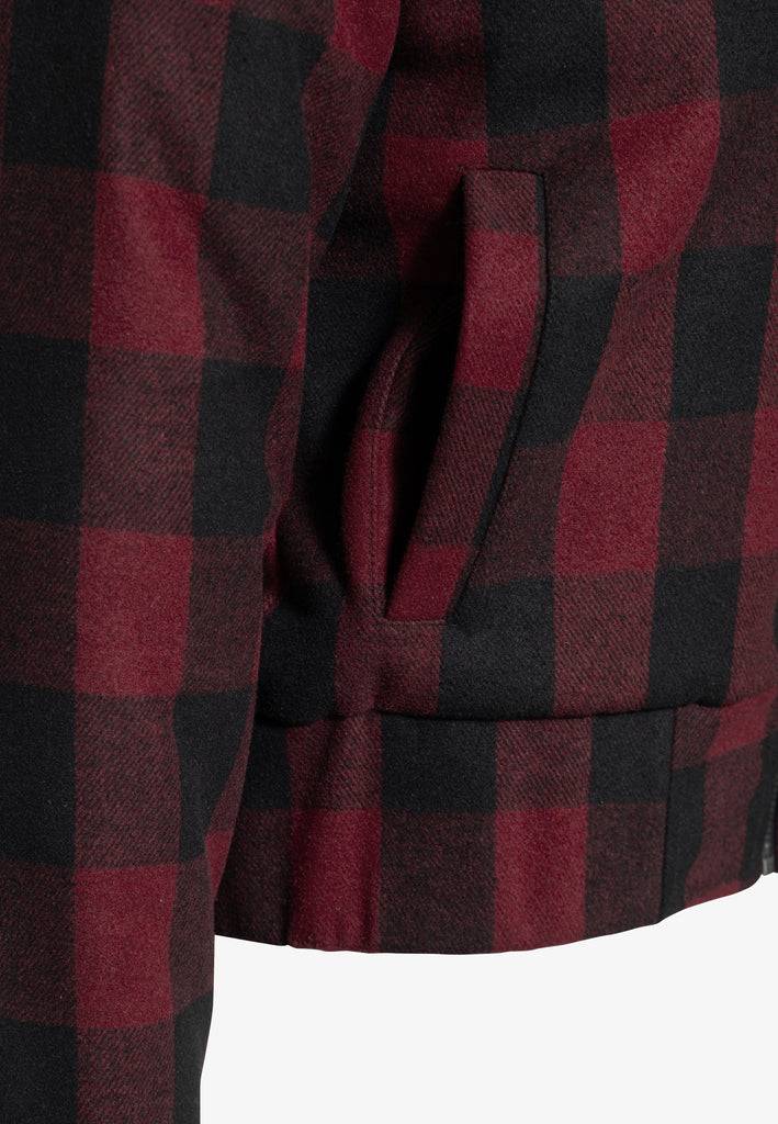 Queen Kerosin Wolljacke mit Karo-Muster Verkauf