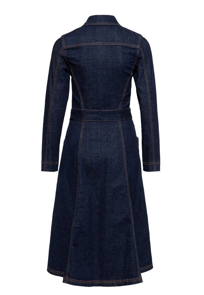 Queen Kerosin Denim Swing-Dress «Q Crown» Blitzverkäufe
