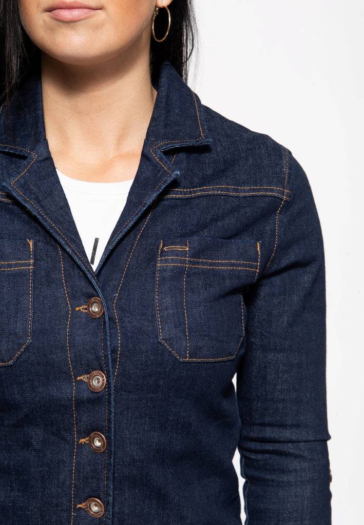 Queen Kerosin Denim Hemdbluse «Motor Queen Service» Fabrikpreis