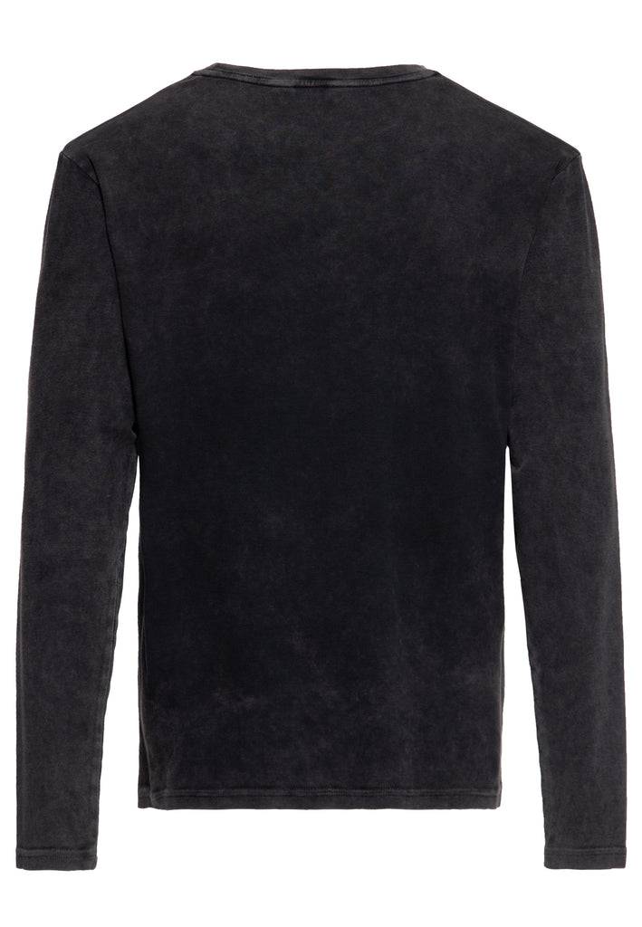 Queen Kerosin Acid washed Longsleeve «Road Runners» Heißer Verkauf