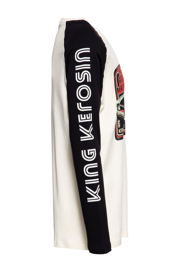 Queen Kerosin Raglan Longsleeve «The Rebel Machine» Top Angebot