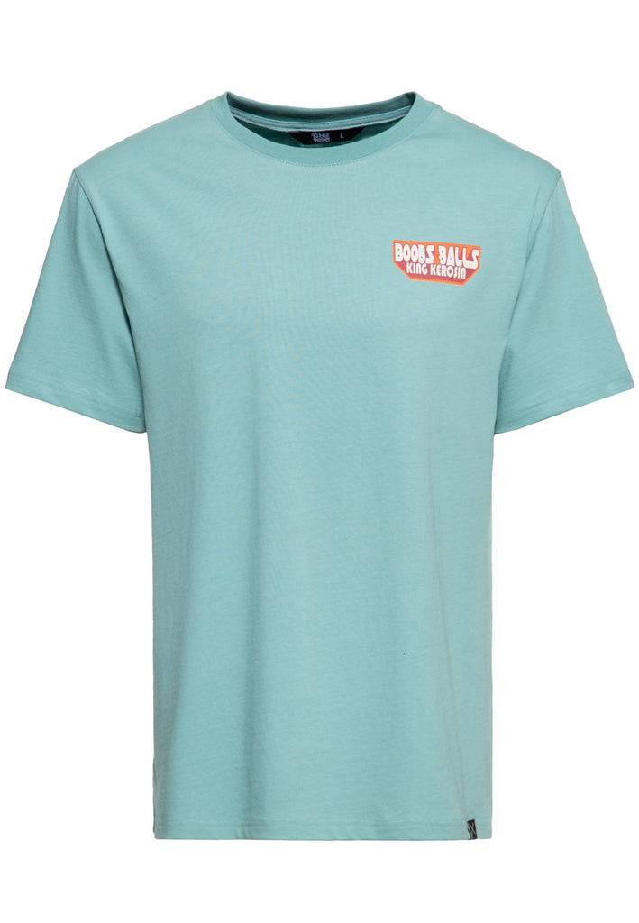 Queen Kerosin T-Shirt mit Oldschool-Print «Boobs & Balls» Große Rabatte