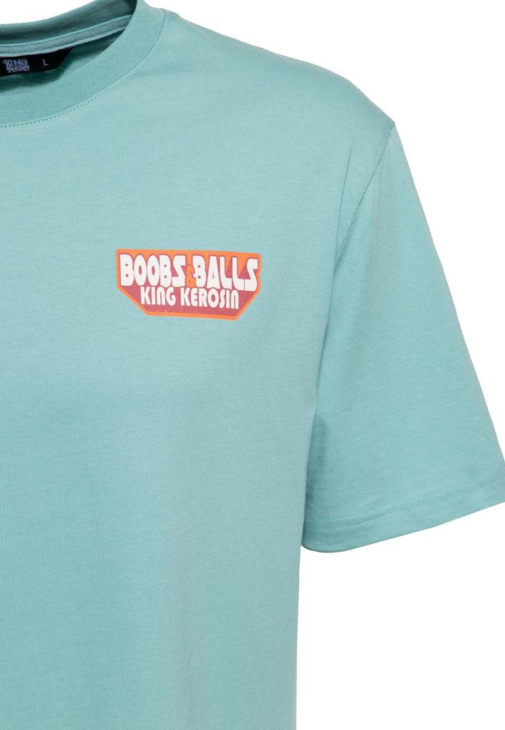 Queen Kerosin T-Shirt mit Oldschool-Print «Boobs & Balls» Große Rabatte