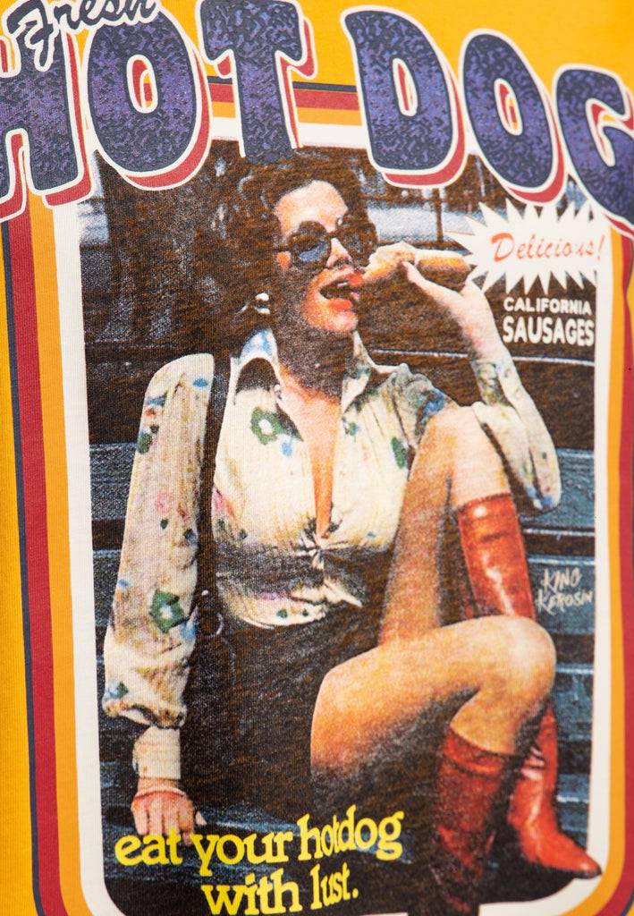 Queen Kerosin Oldschool Ringer T-Shirt «Hot Dog» Neuheiten