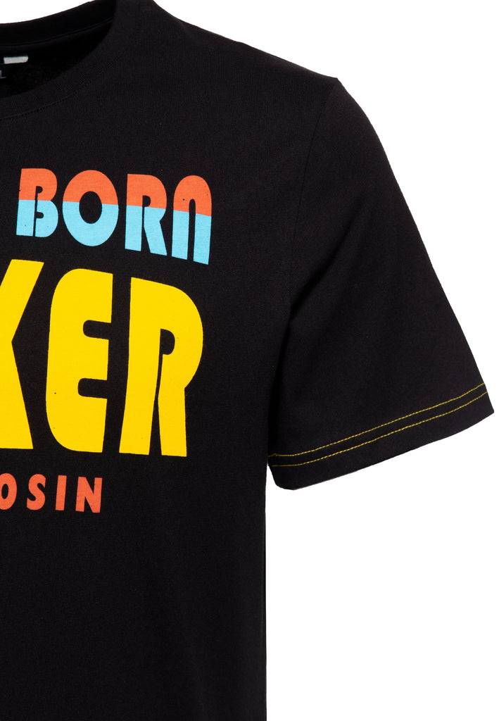 Queen Kerosin Classic Print T-Shirt «Badass» Saisonale Angebote