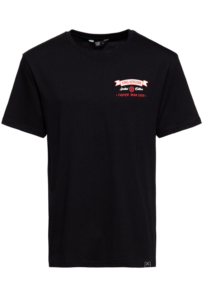 Queen Kerosin Classic T-Shirt «Motorway Oils» Räumungsverkauf