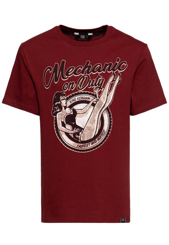 Queen Kerosin Classic T-Shirt «Mechanic on Duty» Tägliche Deals