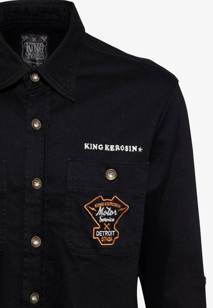 Queen Kerosin Workwear Hemd «Motor Service Speedshop» Wochenangebot