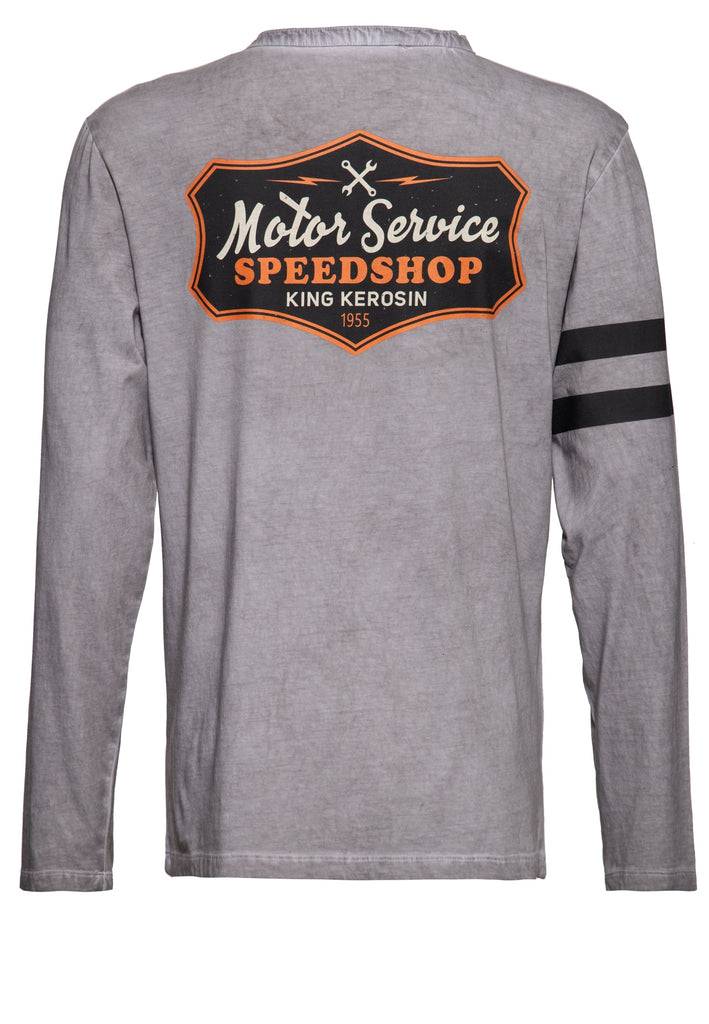 Queen Kerosin Inside Oilwashed Longsleeve «Motor Service Speedshop» Begrenzte Freigabe