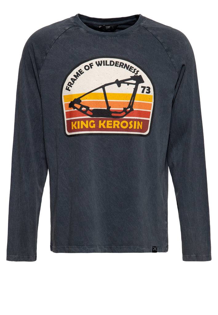 Queen Kerosin Acid wash Longsleeve «Frame of Wilderness» Letzte 2 Tage