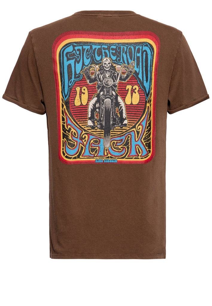 Queen Kerosin Acidwash T-Shirt «Hit the Road Jack» Letzter Tag