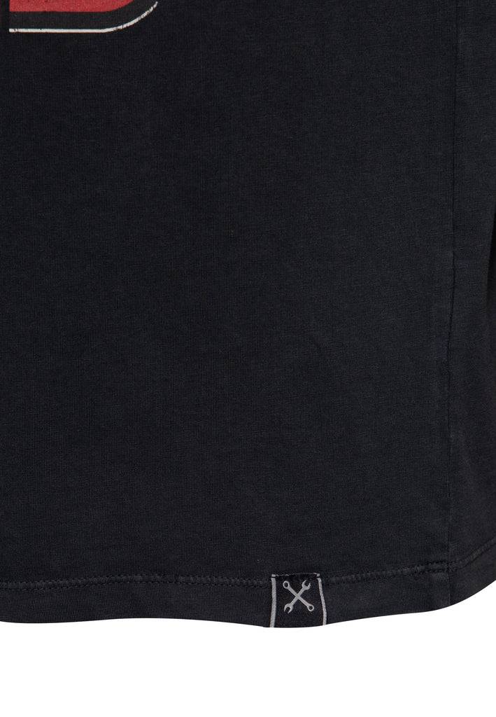 Queen Kerosin Acidwash T-Shirt «Red Baron Long Beach» Bis zu 50% Rabatt