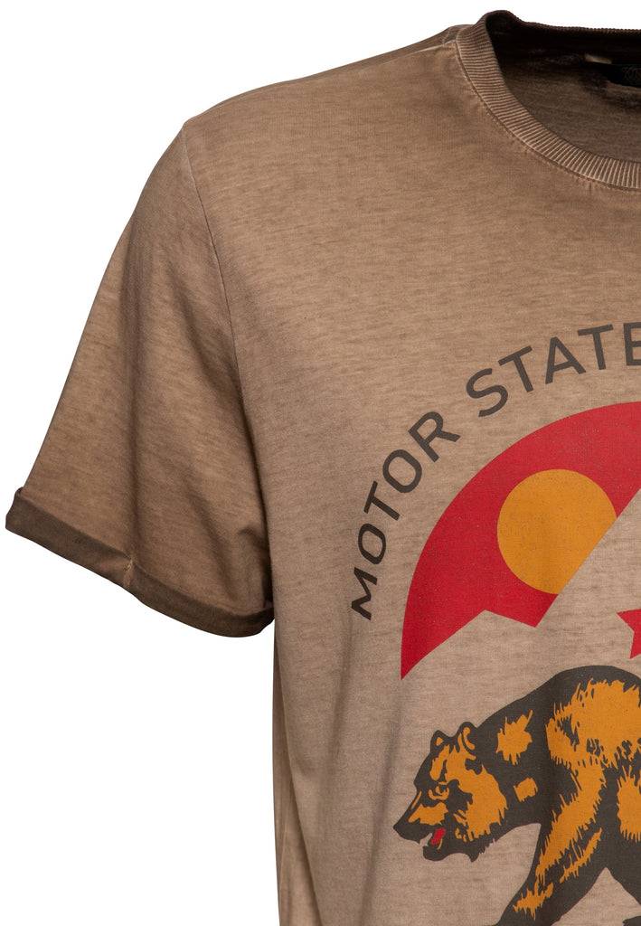 Queen Kerosin Oilwash T-Shirt «Motor State California» Nur für heute