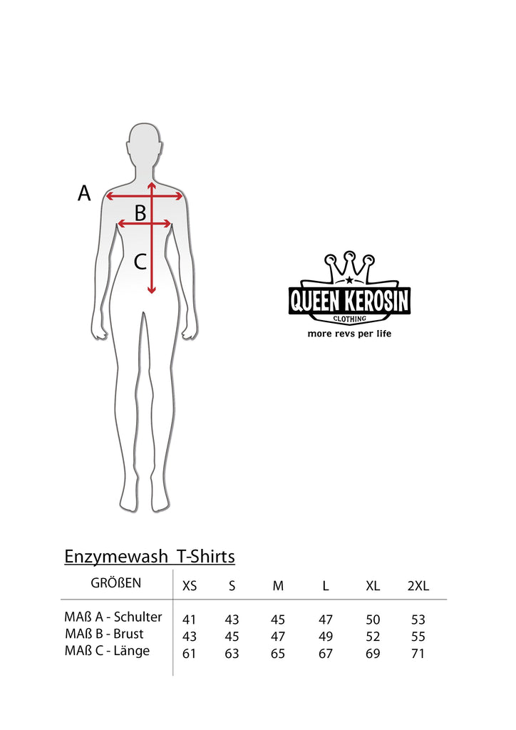 Queen Kerosin T-Shirt Enzyme Wash «Wild Ones» Bis zu 55% Rabatt
