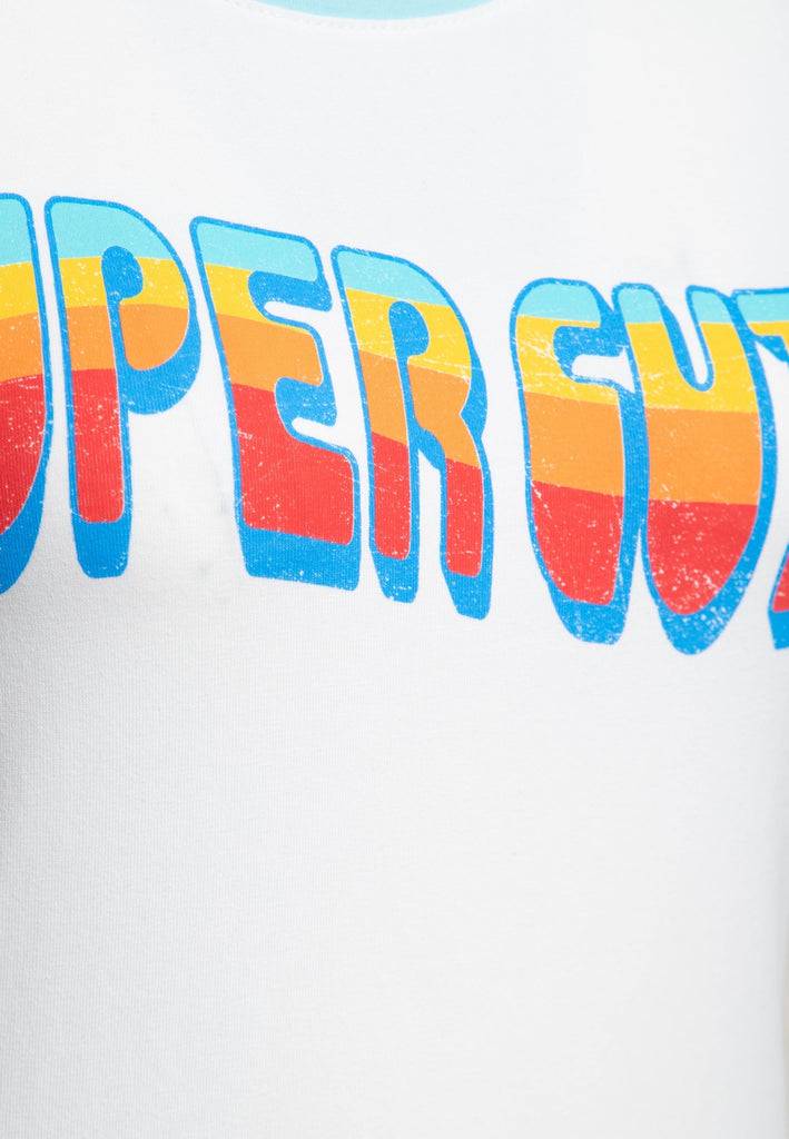 Queen Kerosin Vintage Ringer T-Shirt «Super Cutie» Discount Store für neue Produkte