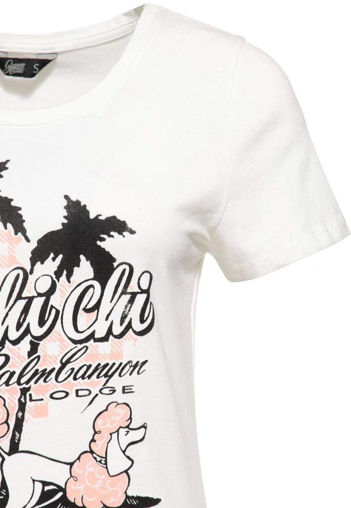 Queen Kerosin T-Shirt «Chi Chi Beach Poodle» Im Verkauf