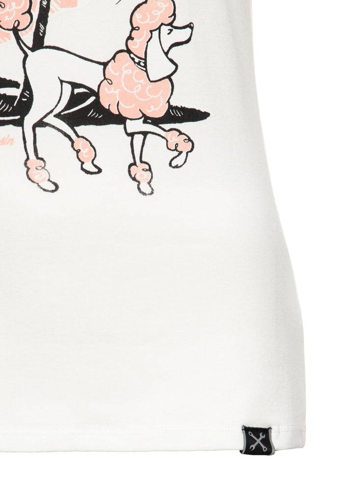 Queen Kerosin T-Shirt «Chi Chi Beach Poodle» Im Verkauf