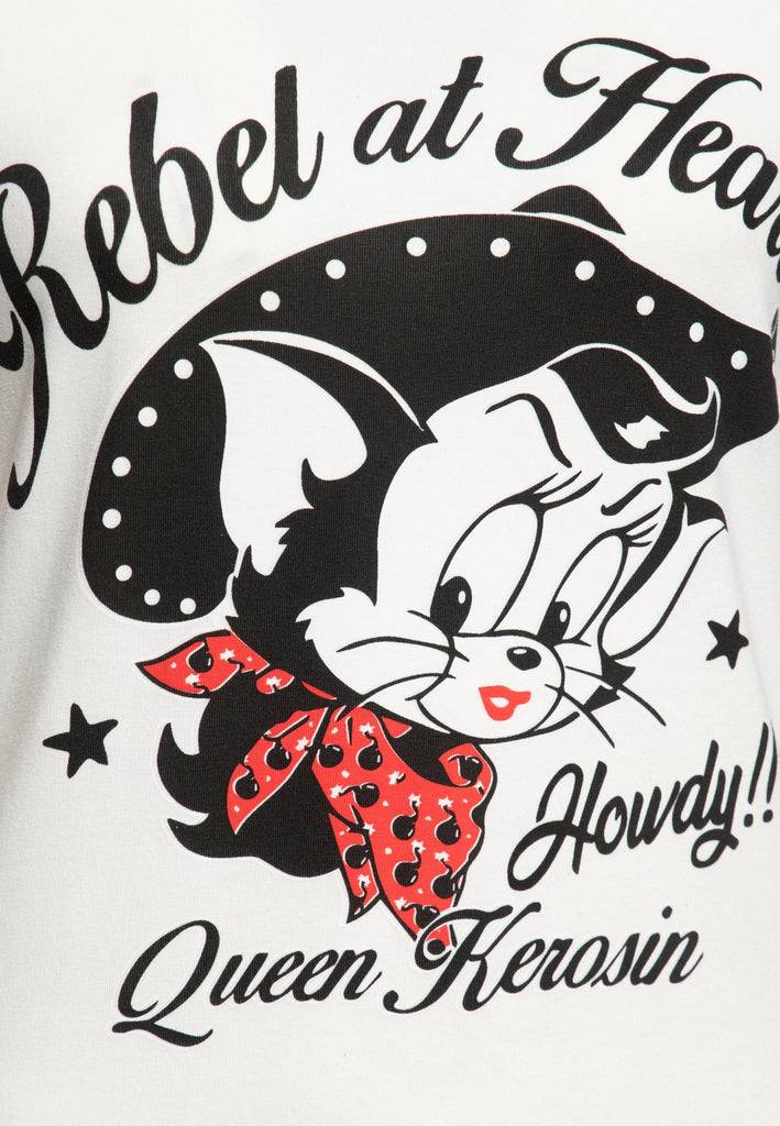 Queen Kerosin T-Shirt «Howdy» 50% Rabatt für begrenzte Zeit