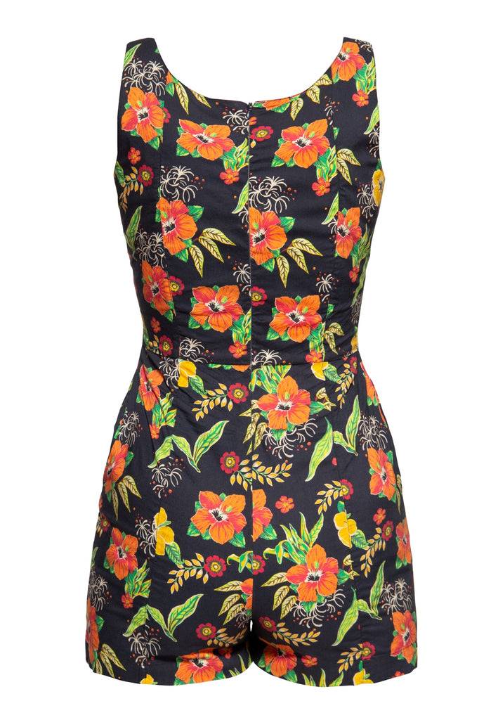 Queen Kerosin Jumpsuit «Hibiskus Black» Hotsell
