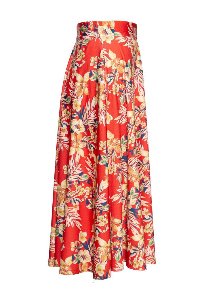 Queen Kerosin Swing Rock mit tropischen All-over-Print «Hawaii Red» Günstiger Verkauf