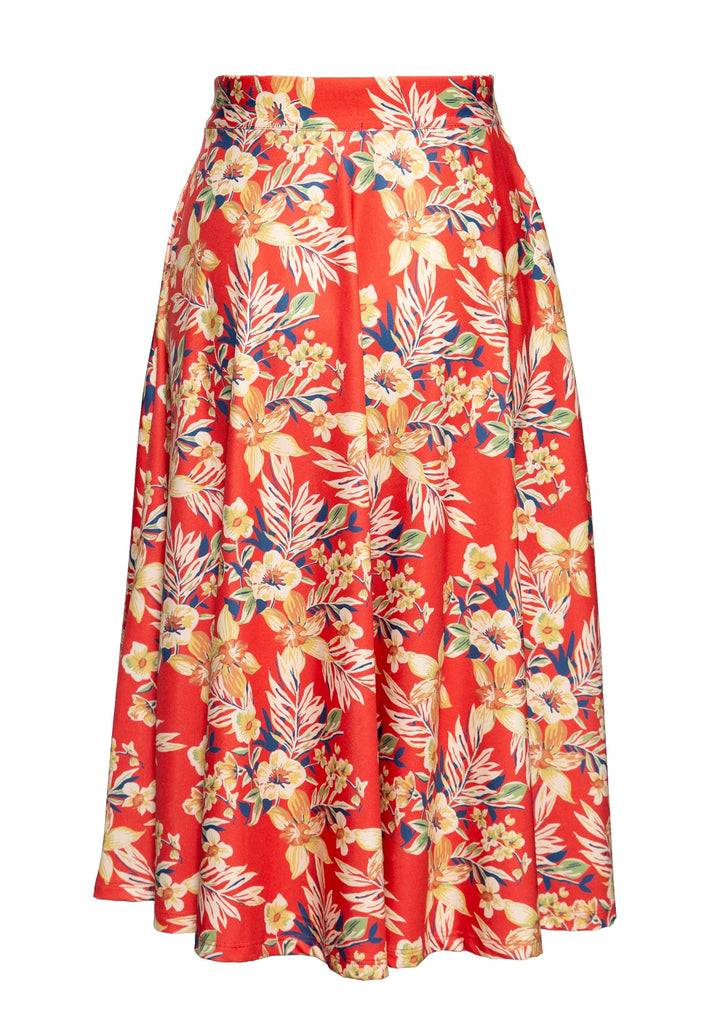 Queen Kerosin Swing Rock mit tropischen All-over-Print «Hawaii Red» Günstiger Verkauf